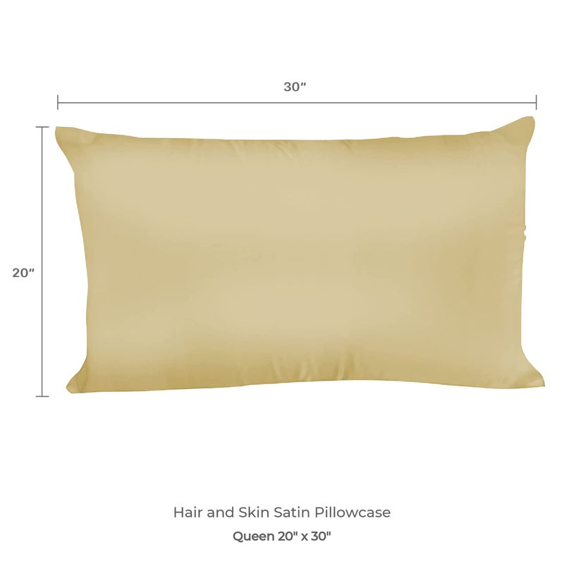 Spasilk Satin Pillowcase for Hair and Face, Queen/Standard, King Size - Champagne Pillowcase - Image 2
